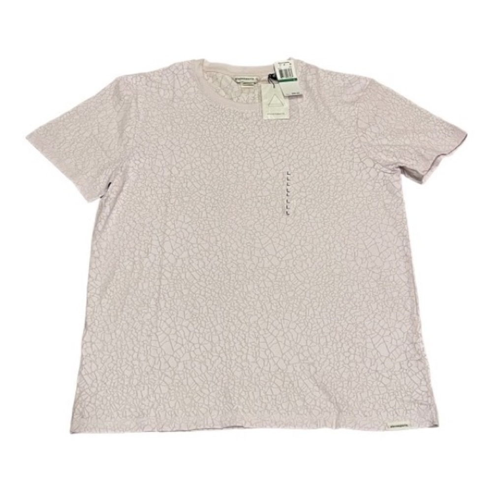 Eleven Paris Men's Crackled Knit Tee Size Large Color White New